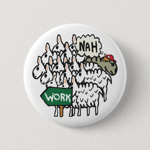 Leaving Work 6 Cm Round Badge