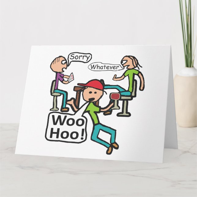 Leaving Work Card (Front)