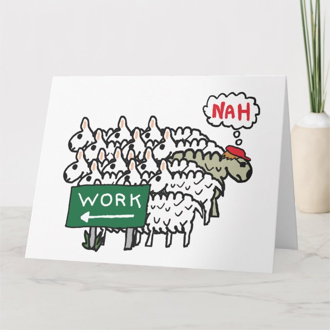 Leaving Work Card (Front)