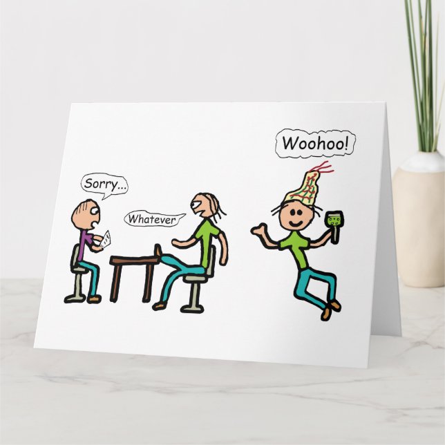 Leaving Work Card (Front)