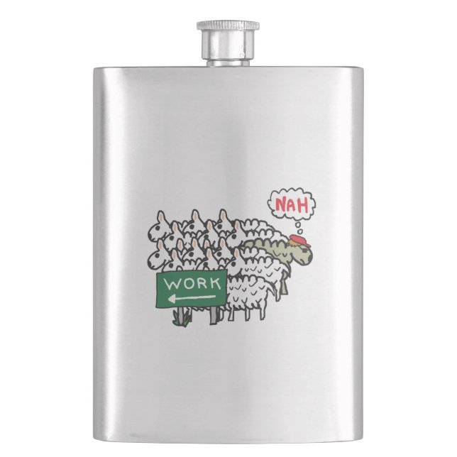 Leaving Work Hip Flask (Front)