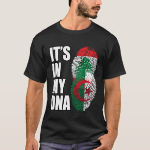 Lebanese And Algerian Mix DNA Heritage Flag T-Shirt