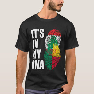 Lebanese And Benin Mix DNA Heritage Flag T-Shirt
