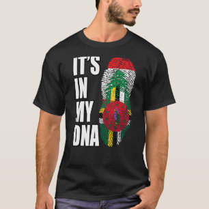 Lebanese And Dominica Mix DNA Heritage Flag T-Shirt