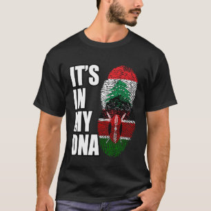 Lebanese And Kenyan Mix DNA Heritage Flag T-Shirt