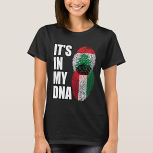 Lebanese And Kuwaiti Mix DNA Heritage Flag T-Shirt