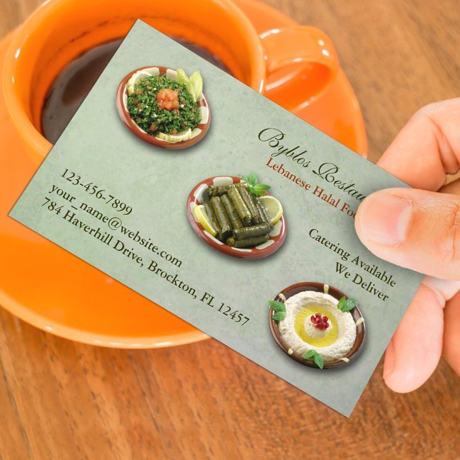 Lebanese Arabic Food Business Card (Creator Uploaded)