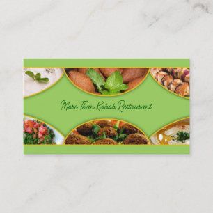 Lebanese Arabic Food Dishes Business Card