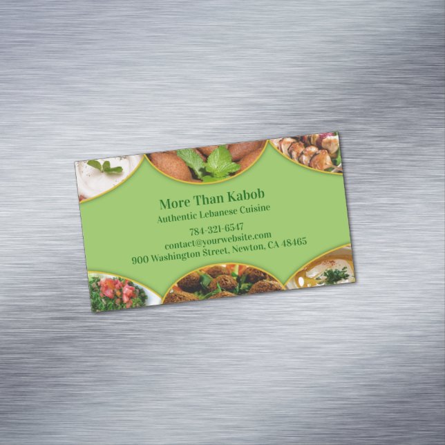 Lebanese Arabic Food Magnetic Business Card (In Situ)