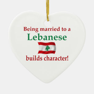 Lebanese Builds Character Ceramic Tree Decoration