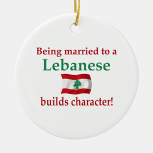 Lebanese Builds Character Ceramic Tree Decoration