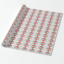 Lebanese Flag Baby Wrapping Paper