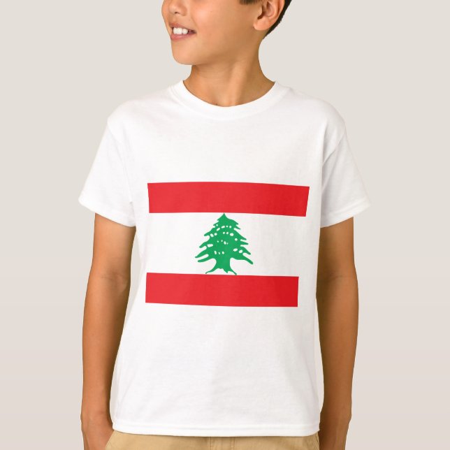 Lebanese Flag - Flag of Lebanon علم لبنان T-Shirt (Front)