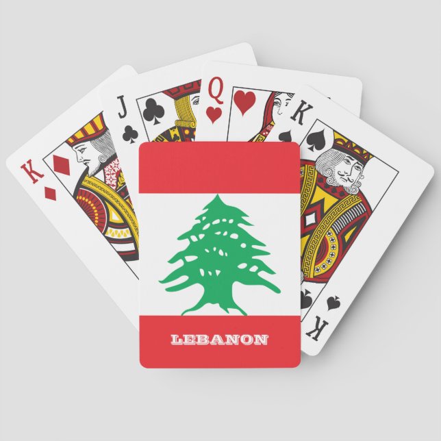 Lebanese Flag Games, Lebanon Playing Cards (Back)