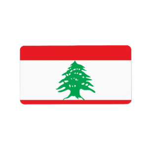 Lebanese Flag Label