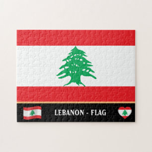 Lebanese Flag & Lebanese country / Lebanon Jigsaw Puzzle