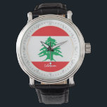 Lebanese Flag & Lebanon fashion, Arabic No /design Watch<br><div class="desc">WATCH: Lebanon & Lebanese Flag fashion design - love my country,  travel,  holiday,  country patriots / sports fans</div>