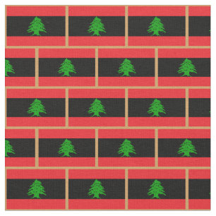 Lebanese Flag & Lebanon fashion Fabric /Reversed