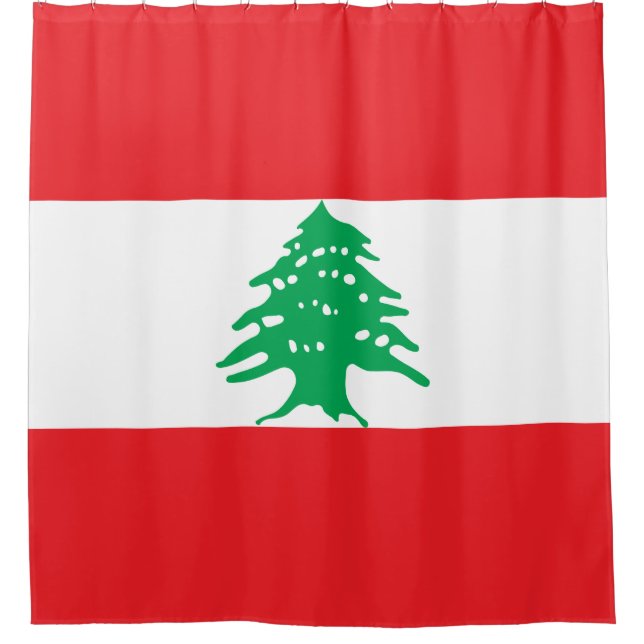 Lebanese Flag (Lebanon Flag) Shower Curtain (Front)