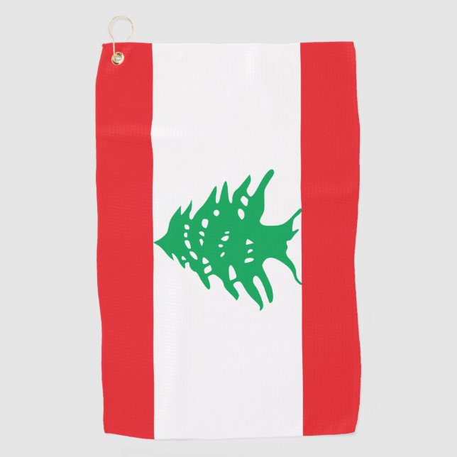 Lebanese Flag & Lebanon golf holiday /sports Towel (Front)