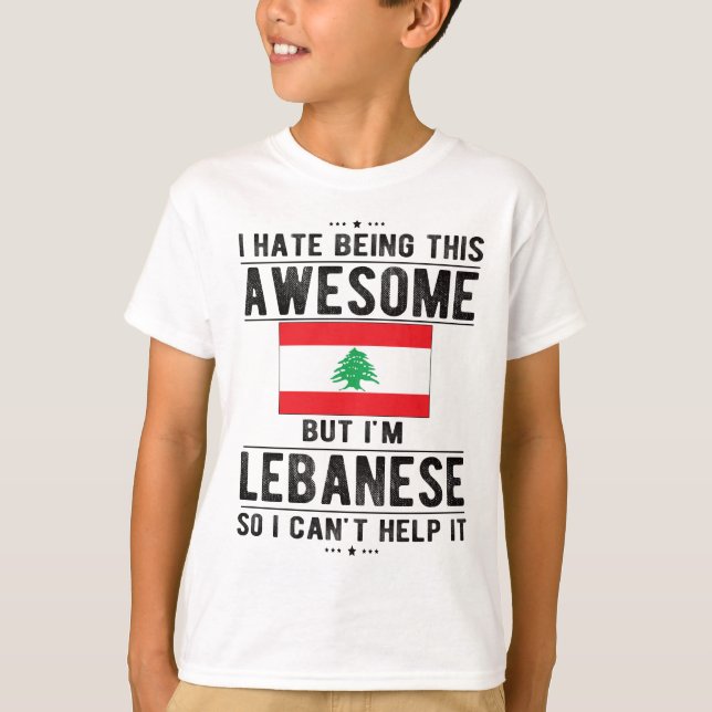 Lebanese Flag Lebanon Heritage Lebanese Roots T-Shirt (Front)