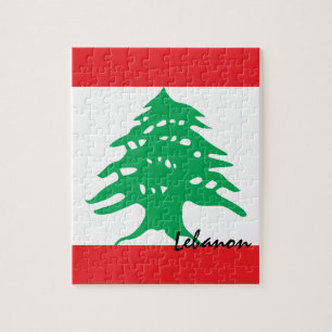 Lebanese flag & Middle East - puzzles/sports fans Jigsaw Puzzle
