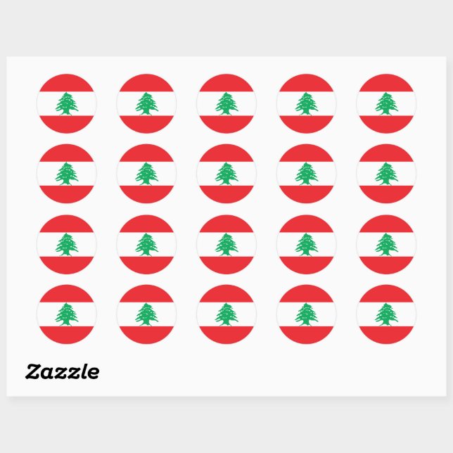 Lebanese Flag Sticker Pack علم لبنان (Sheet)