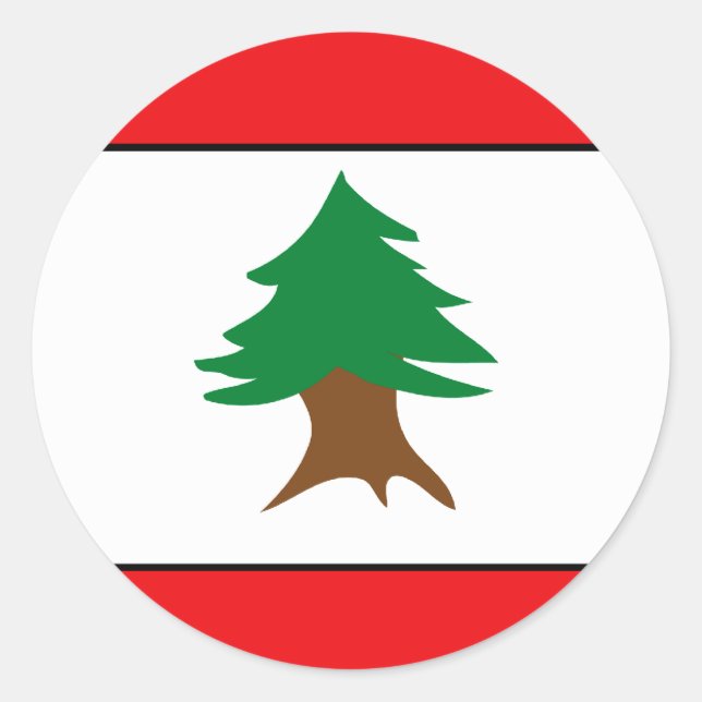 Lebanese Flag T-shirts and Gifts Classic Round Sticker (Front)