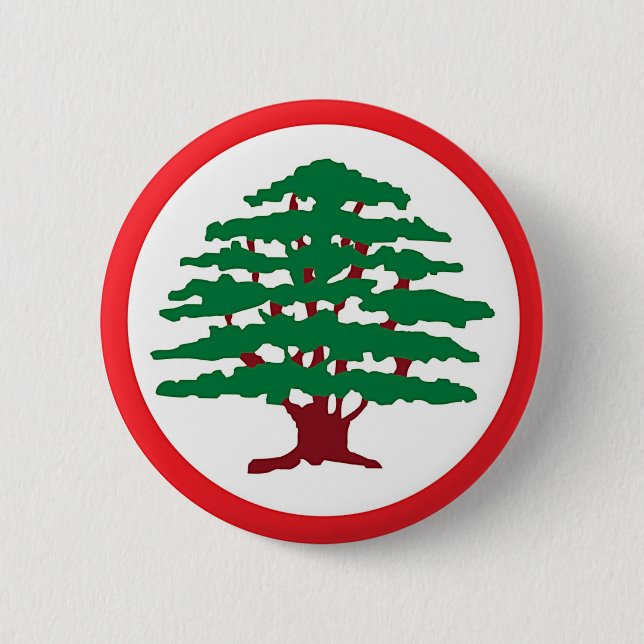 Lebanese Forces Party 6 Cm Round Badge (Front)