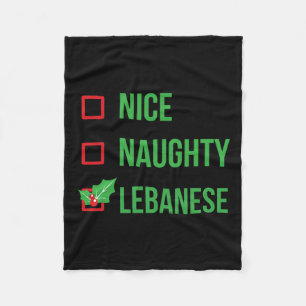 Lebanese Funny Lebanon Pajama Christmas Gift 1 Fleece Blanket