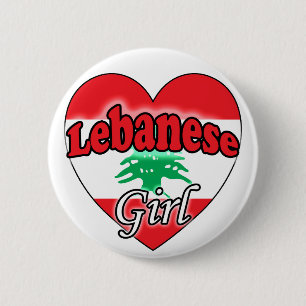 Lebanese Girl 6 Cm Round Badge