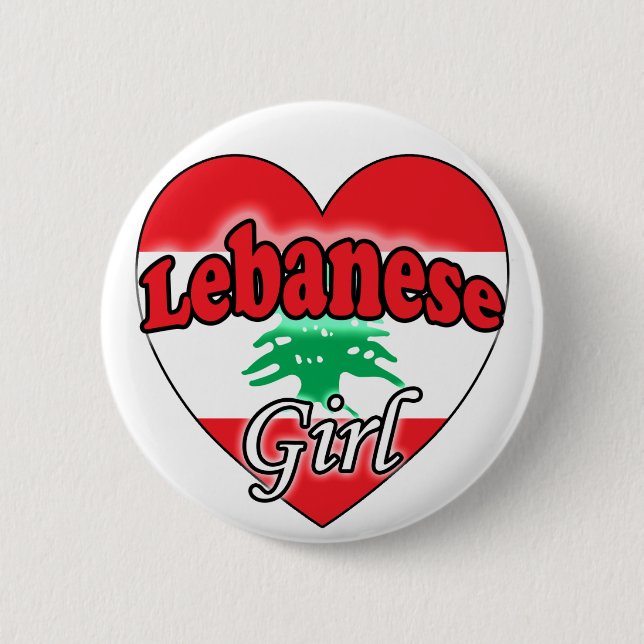 Lebanese Girl 6 Cm Round Badge (Front)