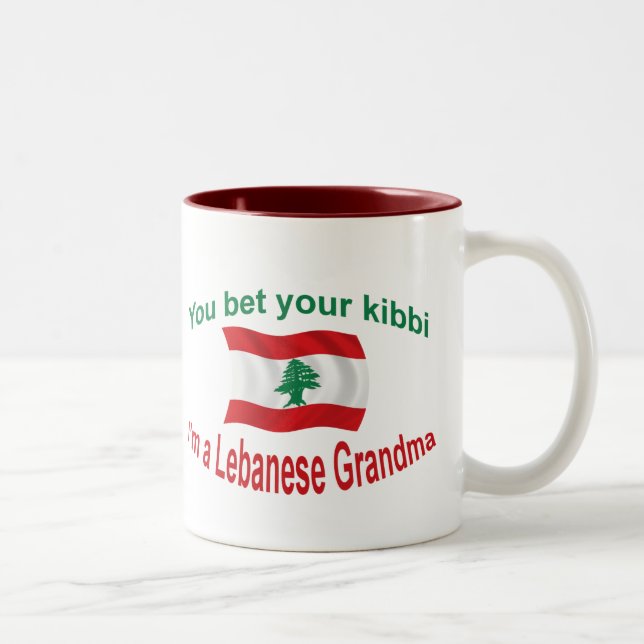 Lebanese Grandma - Bet Your Kibbi Two-Tone Coffee Mug (Right)