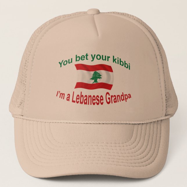 Lebanese Grandpa - Bet Your Kibbi Trucker Hat (Front)