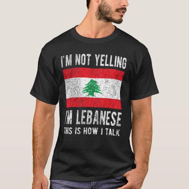 Lebanese Heritage Lebanon Roots Lebanese Flag T-Shirt (Front)