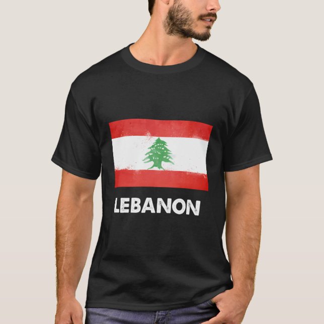 Lebanese Lebanon Flag T-Shirt (Front)