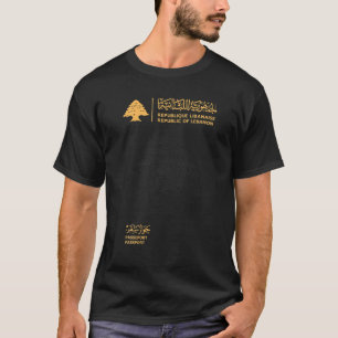 Lebanese Passport   LEBANON Flag T-Shirt