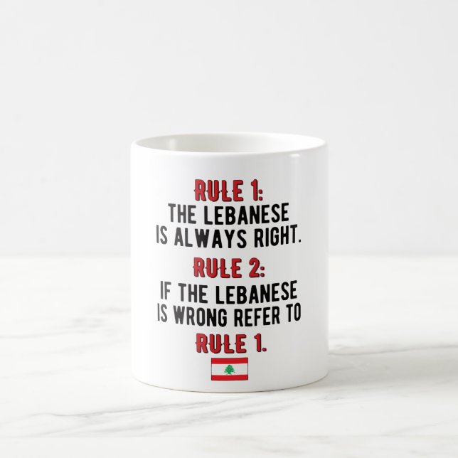 Lebanese Roots Lebanon Flag Lebanese Heritage Coffee Mug (Center)
