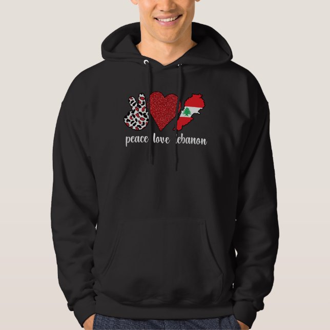 Lebanese Roots Lebanon Flag Lebanese Heritage Hoodie (Front)