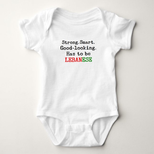lebanese strong baby bodysuit (Front)