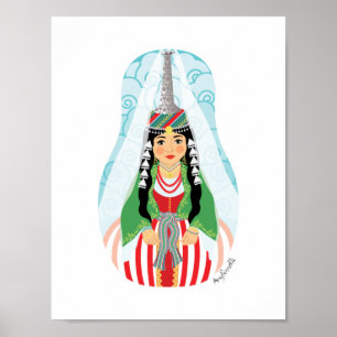Lebanese (tall headdress) Matryoshka Poster