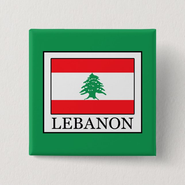 Lebanon 15 Cm Square Badge (Front)