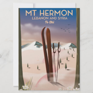 Lebanon and Syria Mt Hermon Ski Invitation