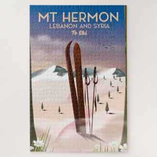 Lebanon and Syria Mt Hermon Ski Jigsaw Puzzle