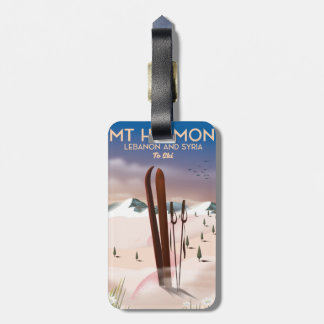 Lebanon and Syria Mt Hermon Ski Luggage Tag