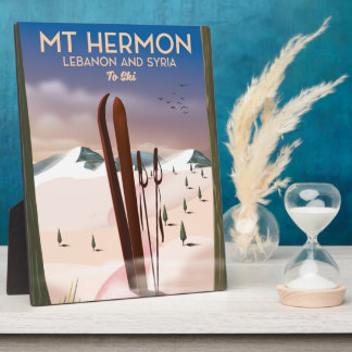 Lebanon and Syria Mt Hermon Ski Plaque