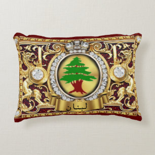 Lebanon (Arabic Lettering) Accent Gift Pillow