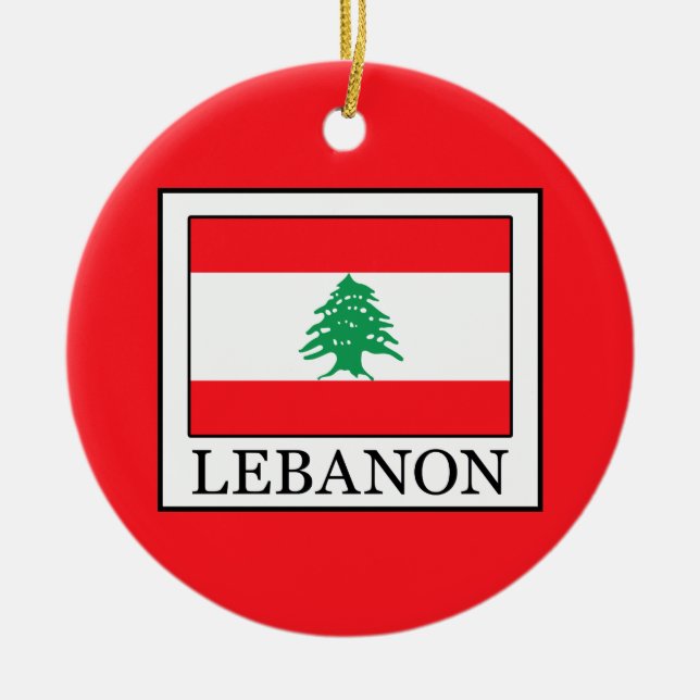 Lebanon Ceramic Tree Decoration (Front)