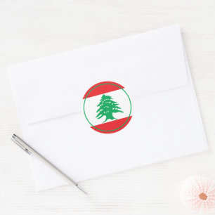lebanon classic round sticker