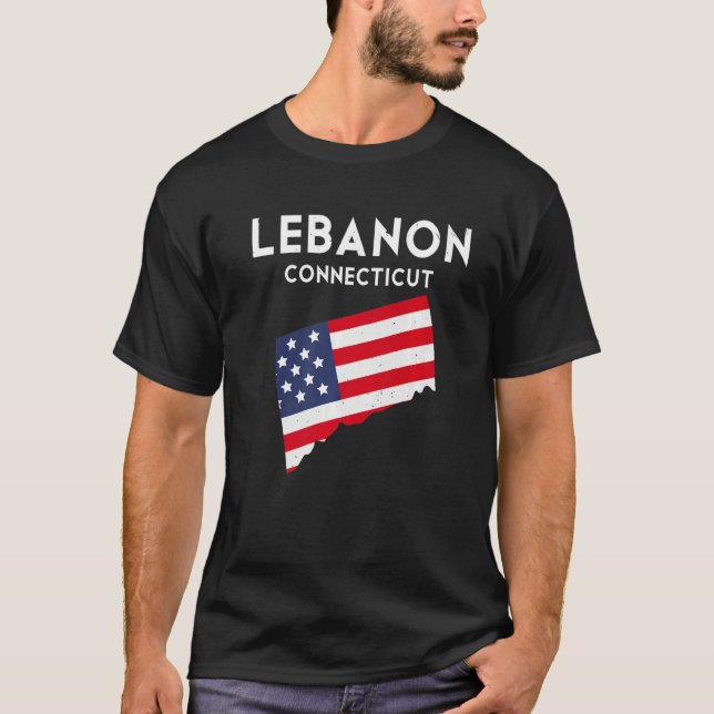 Lebanon Connecticut USA State America Travel Conne T-Shirt (Front)